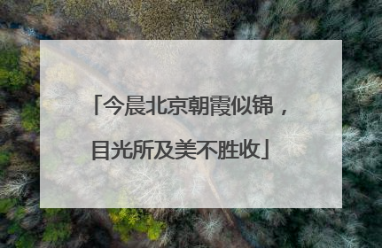 今晨北京朝霞似锦，目光所及美不胜收