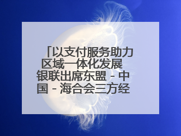 以支付服务助力区域一体化发展 银联出席东盟－中国－海合会三方经济论坛