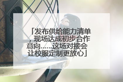 发布供给能力清单，现场达成初步合作意向……这场对接会让校服定制更放心