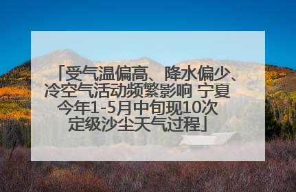 受气温偏高、降水偏少、冷空气活动频繁影响 宁夏今年1-5月中旬现10次定级沙尘天气过程