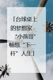 台球桌上的梦想家 “小孩哥”畅想“下一杆”人生