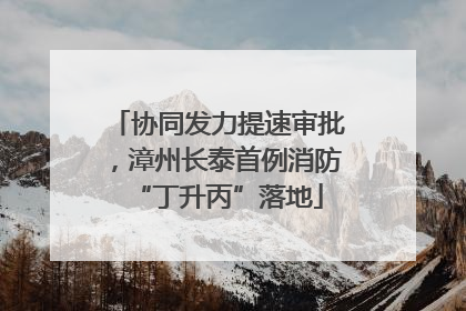 协同发力提速审批，漳州长泰首例消防“丁升丙”落地