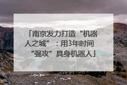南京发力打造“机器人之城”：用3年时间“强攻”具身机器人
