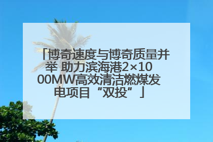 博奇速度与博奇质量并举 助力滨海港2×1000MW高效清洁燃煤发电项目“双投”