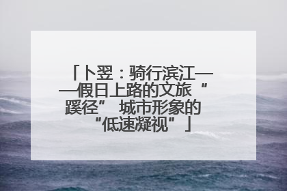 卜翌：骑行滨江——假日上路的文旅“蹊径” 城市形象的“低速凝视”