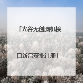 光谷无创脑机接口新品获批注册