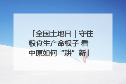 全国土地日｜守住粮食生产命根子 看中原如何“耕”新