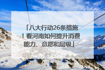 八大行动26条措施!看河南如何提升消费能力、意愿和层级