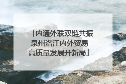 内通外联双链共振 泉州洛江内外贸易高质量发展开新局