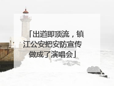 出道即顶流，镇江公安把安防宣传做成了演唱会