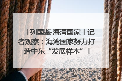 列国鉴·海湾国家丨记者观察：海湾国家努力打造中东“发展样本”