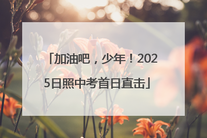 加油吧，少年！2025日照中考首日直击