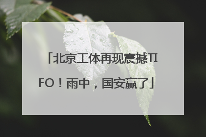 北京工体再现震撼TIFO！雨中，国安赢了