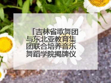 吉林省歌舞团与东北亚教育集团联合培养音乐舞蹈学院揭牌仪式圆满成功