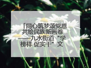 同心筑梦颂党恩 共绘民族新画卷——九水街道“学榜样 促实干”文艺晚会唱响民族团结主旋律