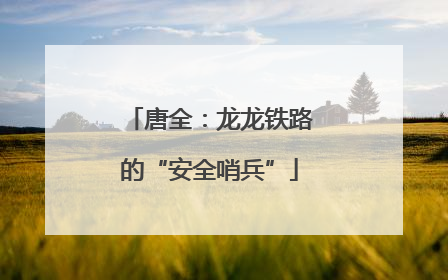 唐全：龙龙铁路的“安全哨兵”