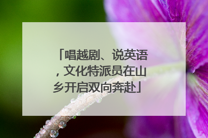 唱越剧、说英语，文化特派员在山乡开启双向奔赴