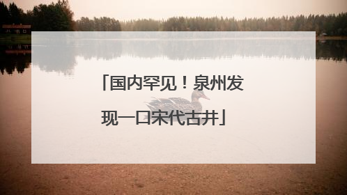 国内罕见！泉州发现一口宋代古井
