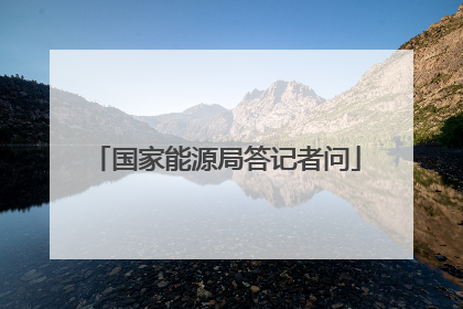 国家能源局答记者问