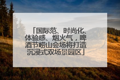 国际范、时尚化、体验感、烟火气，啤酒节崂山会场将打造沉浸式双场景园区