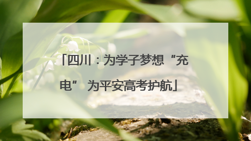 四川：为学子梦想“充电” 为平安高考护航