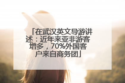在武汉英文导游讲述：近年来亚非游客增多，70%外国客户来自商务团