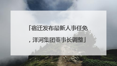 宿迁发布最新人事任免，洋河集团董事长调整