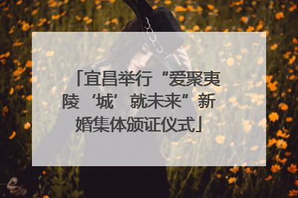 宜昌举行“爱聚夷陵‘城’就未来”新婚集体颁证仪式