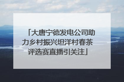 大唐宁德发电公司助力乡村振兴坦洋村春茶评选赛直播引关注