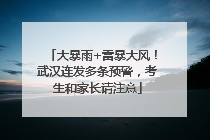 大暴雨+雷暴大风！武汉连发多条预警，考生和家长请注意