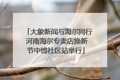 大象新闻与海尔同行 河南海尔专卖店换新节中博社区站举行