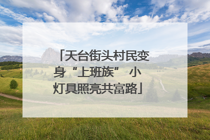 天台街头村民变身“上班族” 小灯具照亮共富路