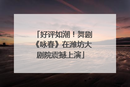 好评如潮！舞剧《咏春》在潍坊大剧院震撼上演