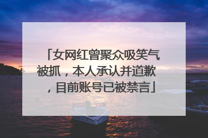 女网红曾聚众吸笑气被抓，本人承认并道歉，目前账号已被禁言