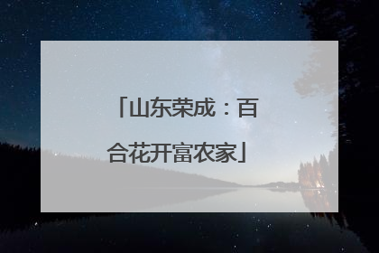 山东荣成：百合花开富农家