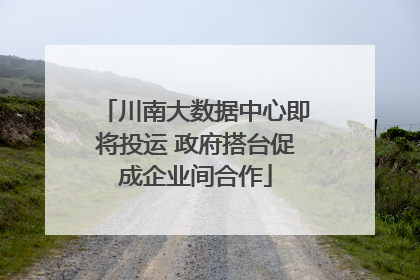 川南大数据中心即将投运 政府搭台促成企业间合作