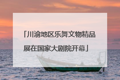 川渝地区乐舞文物精品展在国家大剧院开幕