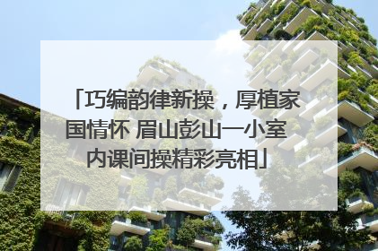 巧编韵律新操，厚植家国情怀 眉山彭山一小室内课间操精彩亮相