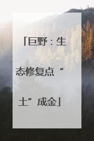 巨野：生态修复点“土”成金