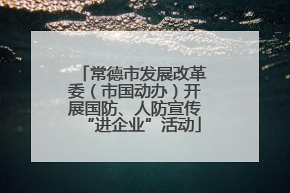 常德市发展改革委（市国动办）开展国防、人防宣传“进企业”活动