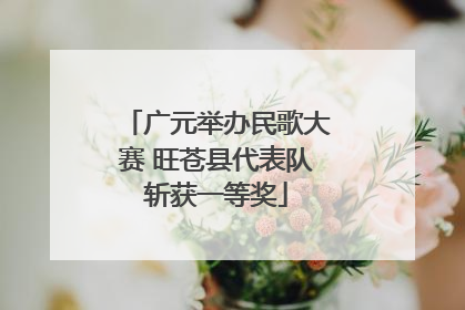 广元举办民歌大赛 旺苍县代表队斩获一等奖