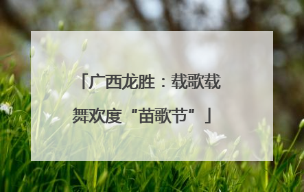 广西龙胜：载歌载舞欢度“苗歌节”
