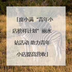 度小满“青年小店榜样计划”丽水站活动 助力青年小店提高营收