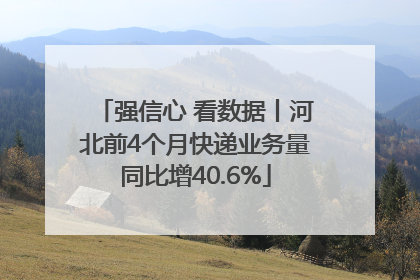 强信心 看数据丨河北前4个月快递业务量同比增40.6%