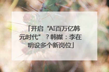 开启“AI百万亿韩元时代”？韩媒：李在明设多个新岗位
