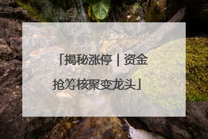 揭秘涨停｜资金抢筹核聚变龙头