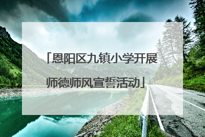 恩阳区九镇小学开展师德师风宣誓活动