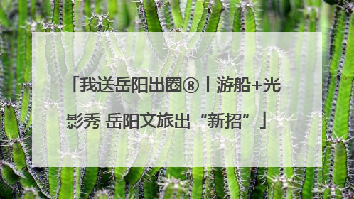 我送岳阳出圈⑧丨游船+光影秀 岳阳文旅出“新招”