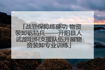 战勤保障练硬功 物资装卸砺精兵——开阳县人武部组织支援队伍开展物资装卸专业训练