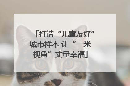 打造“儿童友好”城市样本 让“一米视角”丈量幸福